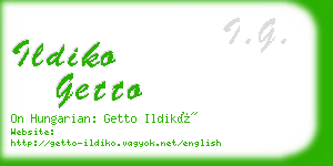 ildiko getto business card